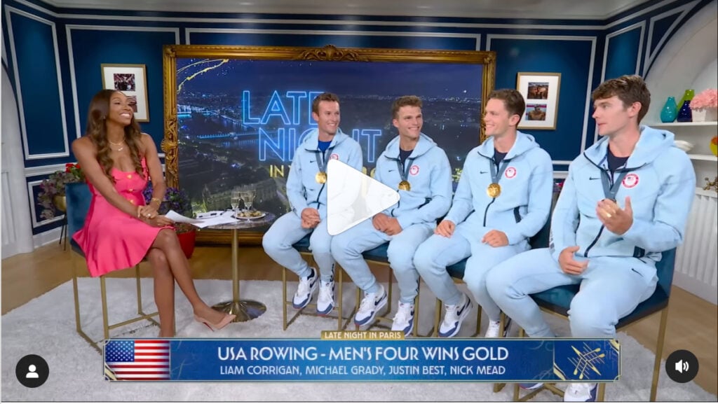 U.S. Olympic Rowing Team with Maria Taylor.